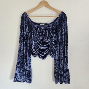 Luukse Blue Velvet Pheasant / Boho Top Renaissance